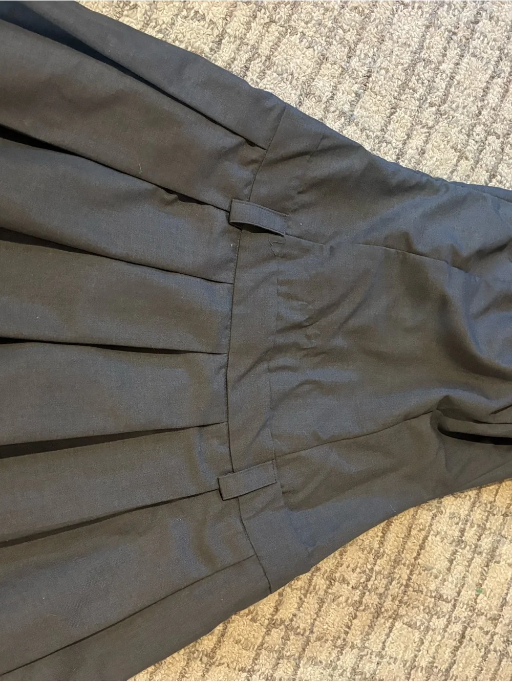 Strapless Pleated Mini Dress in Charcoal - Picture 4 of 5